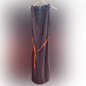 W118 by Walter Baker Maxi Dress XS Brown Orange Belt Sleeveless